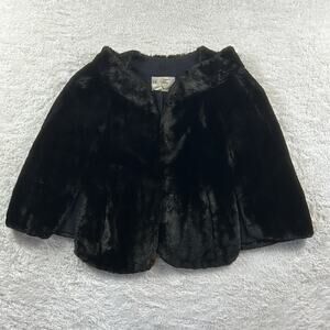 Vintage 50s I. R. Fox of New York faux fur cape  wedding cocktail party